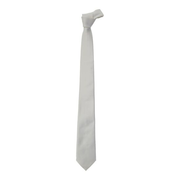 Emporio Armani Men White Silk Tie With Rear Closure Man